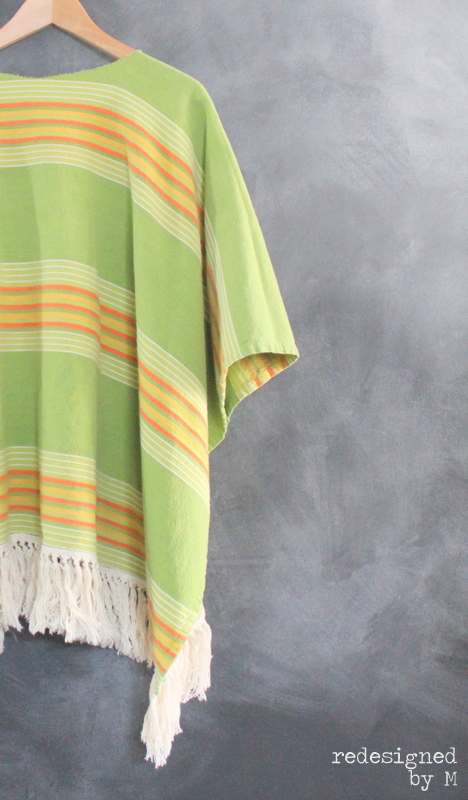 Upcycled Fiesta Ponchos: great for Cinco de Mayo | Redesigned by M